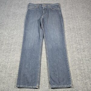 Carhartt Jeans Mens 36x34 Blue Relaxed Fit Denim‎ Workwear Five Pocket BD1483-M